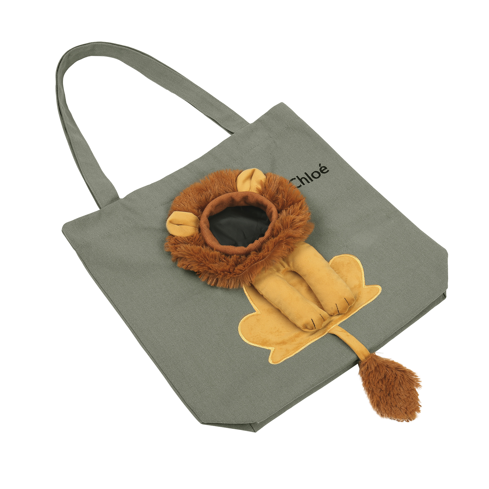 Personalised Name Cat Carrier Bag Cute Lion-Shaped Cat Carrying Bag Large Capacity Cat Canvas Tote Bag For Small Animals Dogs Cats