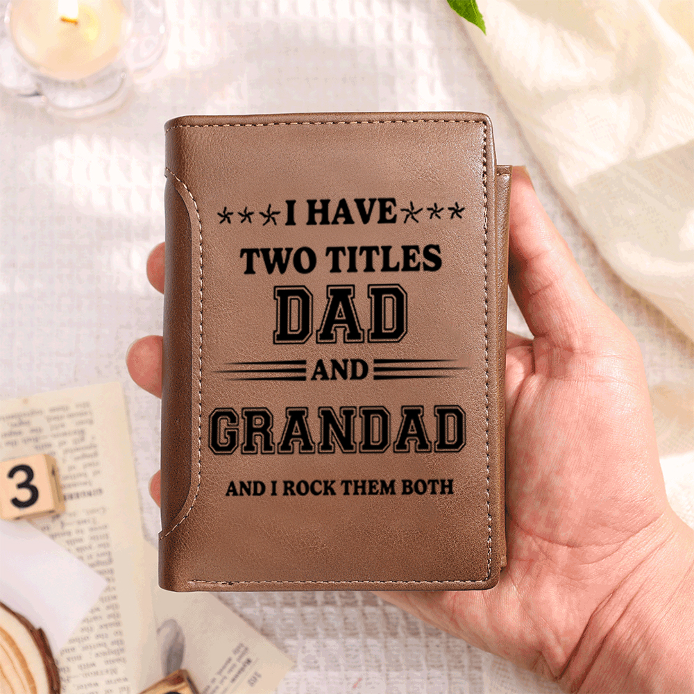 Personalised Dad and Grandad PU Leather Wallet with Custom 3-10 Names Gift for Dad/ Grandad | Jessemade