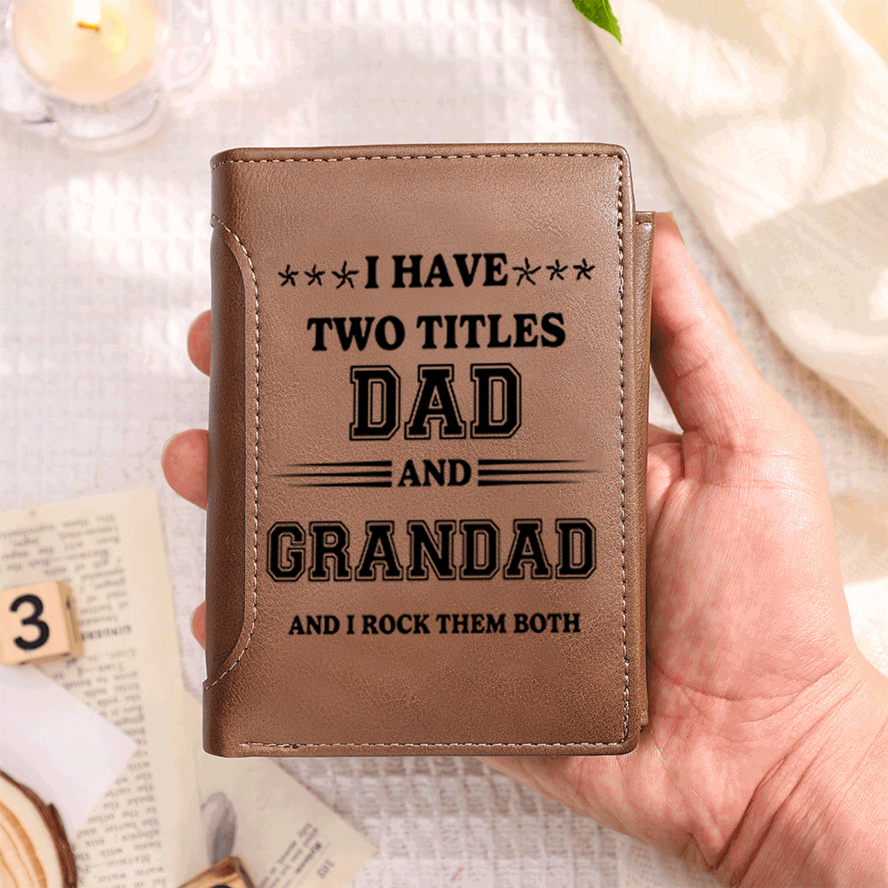 Personalised Dad and Grandad PU Leather Wallet with Custom 3-10 Names Gift for Dad/ Grandad | Jessemade