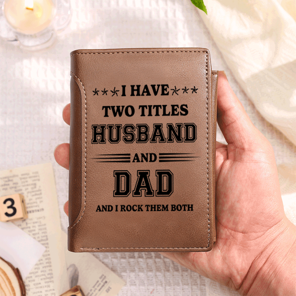 Personalised Dad Wallet with Custom 3-10 Names - “First a Husband, Then a Dad” Gift for Dad/ Husband | Jessemade