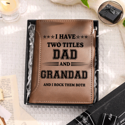 Personalised Dad and Grandad PU Leather Wallet with Custom 3-10 Names Gift for Dad/ Grandad | Jessemade