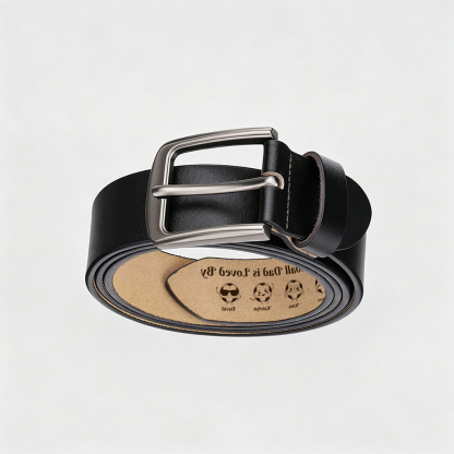 Personalised Football Leather Belt with 1-8 Names for Dad/Grandad