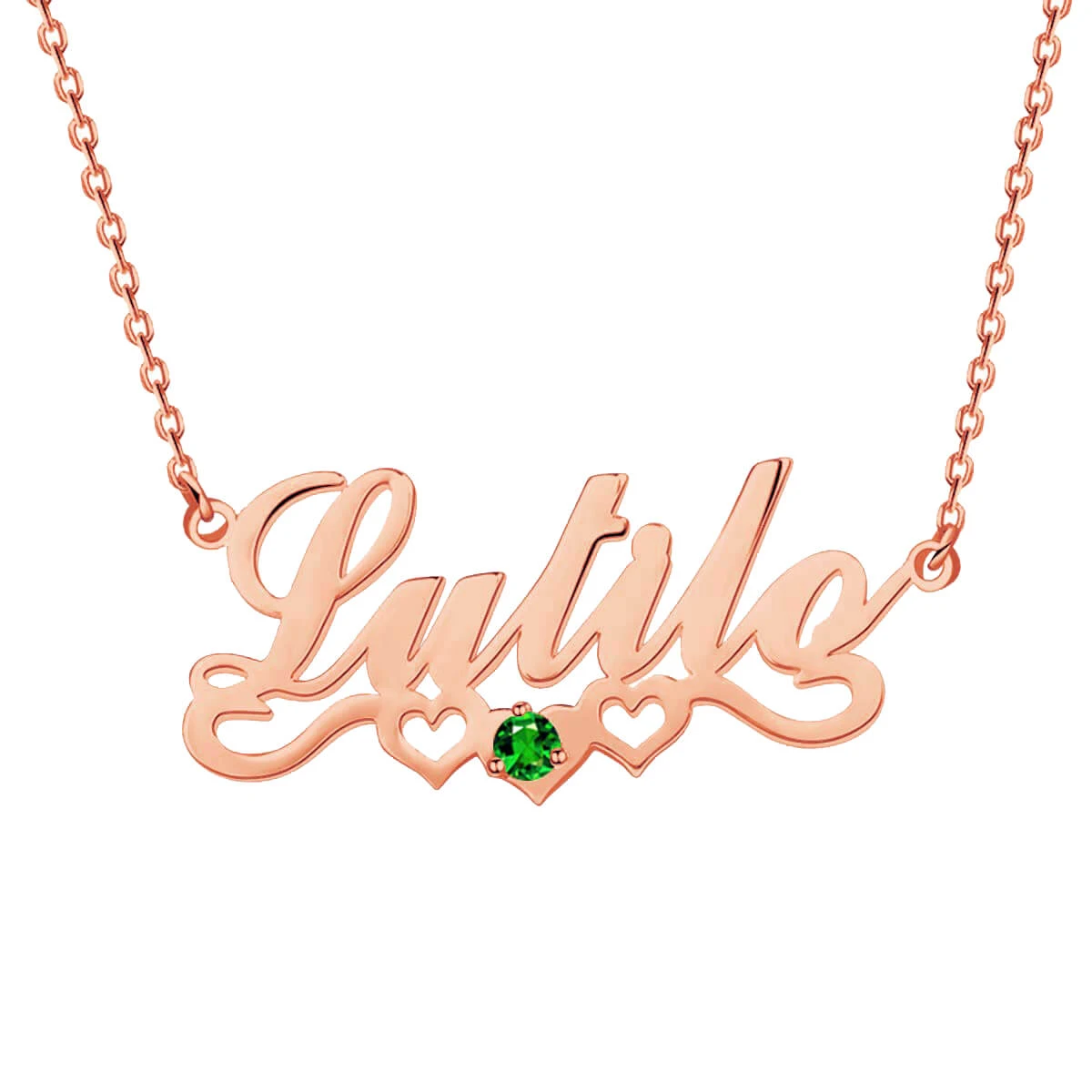 Personalised Necklace With Birthstone Custom 1 Name Necklace Gift For Women | Jessemade