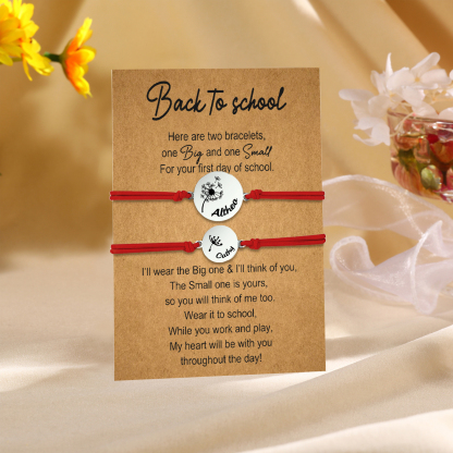 2 PCS Dandelion Pattern Elastic Stainless Steel Bracelet, A Back-To-School Gift For Daughter