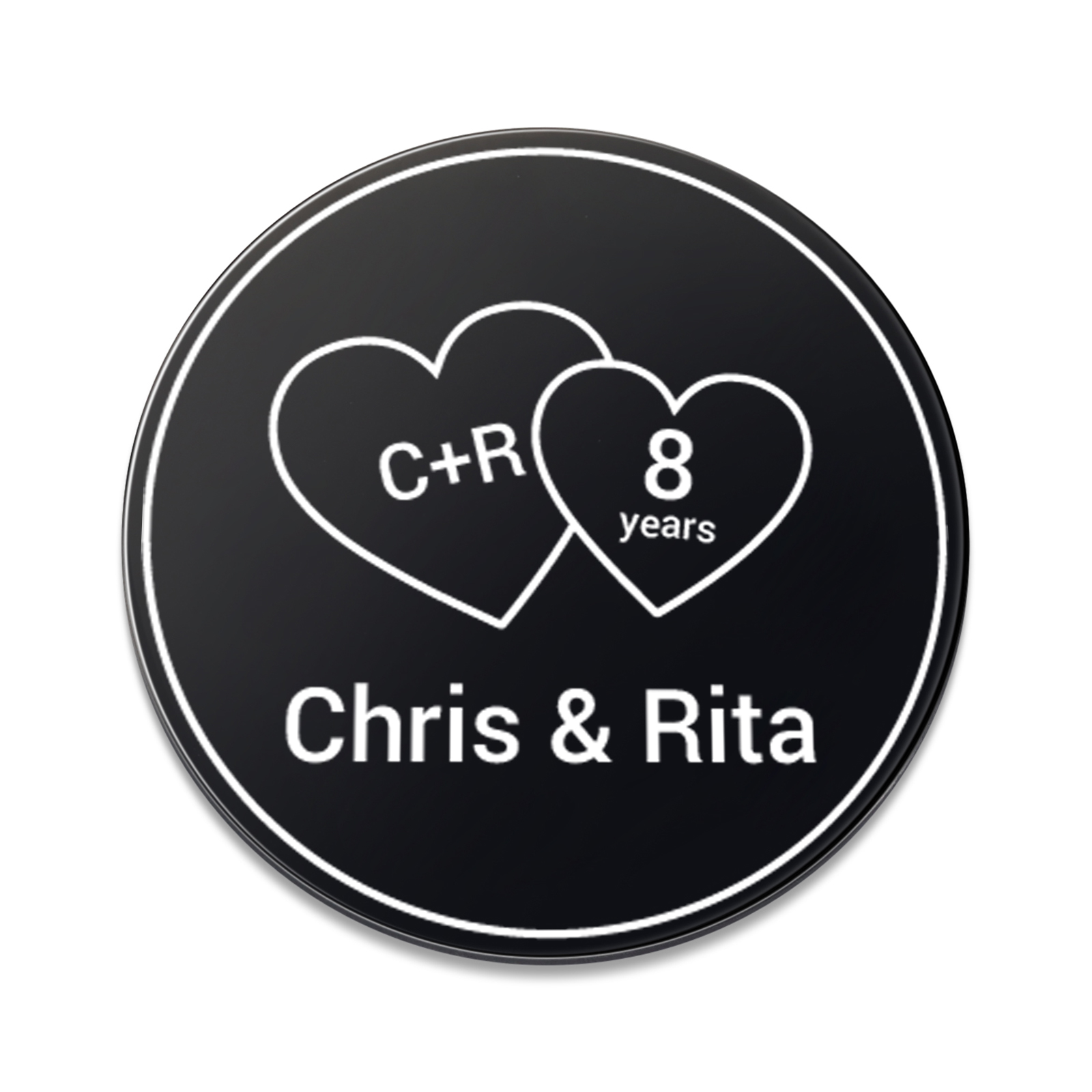 2 PCS Personalized Name Stainless Steel Couple Coin Custom Anniversary Special Gift