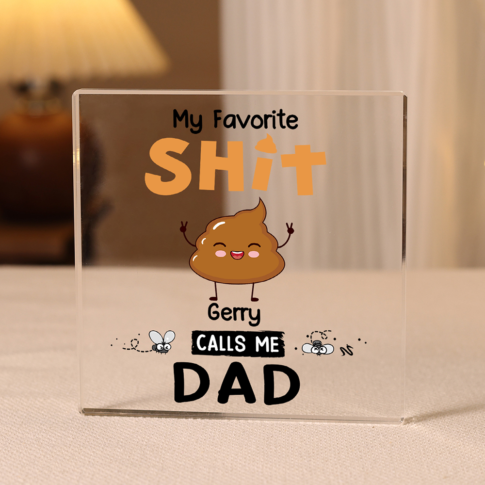 1 Name - Personalised Monster and Shit Style Custom Name Acrylic Ornament Father's Day Gift for Dad