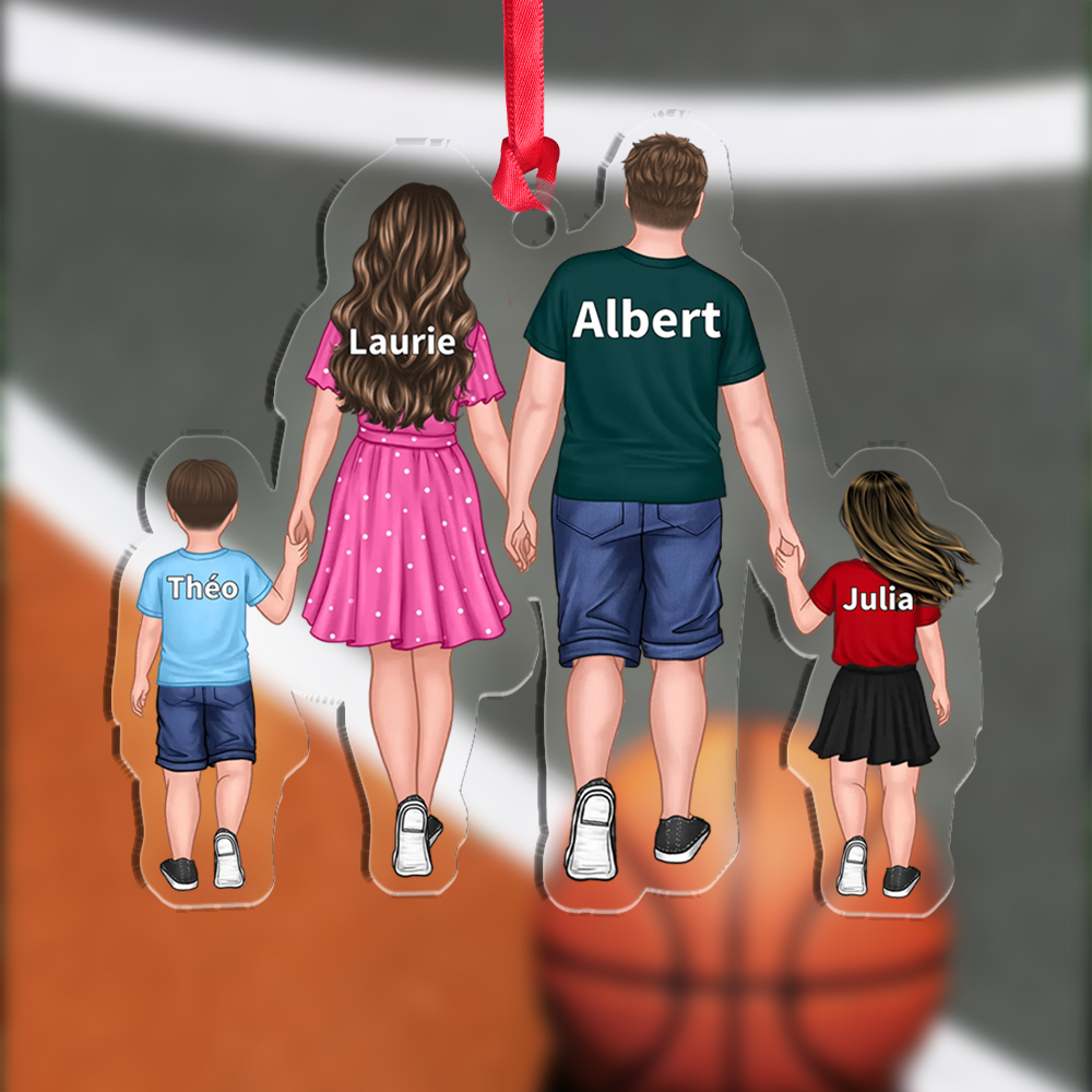 Personalized 2-10 Name Acrylic Family Keychain/Decorated Exquisite Gift For Family