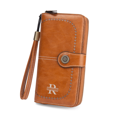 4 Colors Unisex Purse Personalized Leather Wallet Engraving Names Zip Wallet Gifts for Men Women