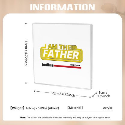 1 Name - Personalised Gun Pattern Family Acrylic Keepsake Customized Name Acrylic Home Decor Gift for Dad