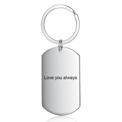 Personalised 2 Photos Set Custom Grey Wallet & Keychain & Pen Gift Box Set Father’s Day Gift