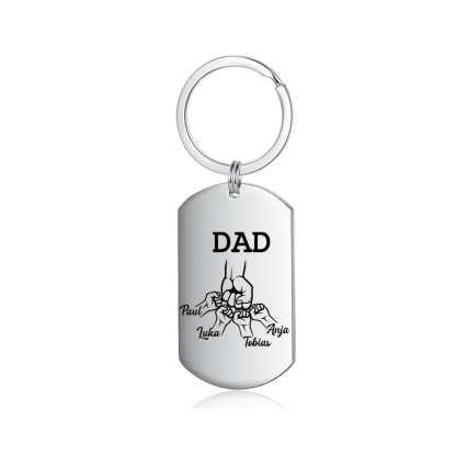 Personalised 5 Names Gift Set Custom Wallet & Bracelet & Keychain Gift Box Set Father’s Day Gifts