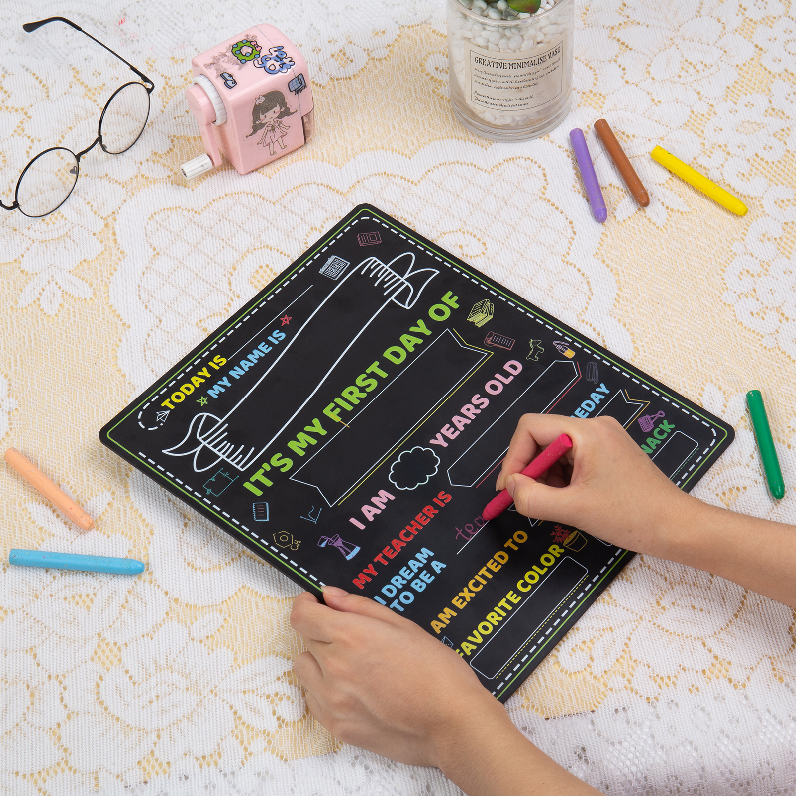 First Day of School Sign-Last Day of School Sign-Small Chalkboard for Kids