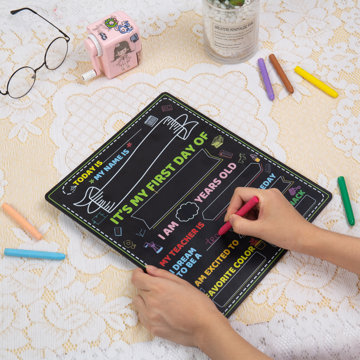 First Day of School Sign-Last Day of School Sign-Small Chalkboard for Kids