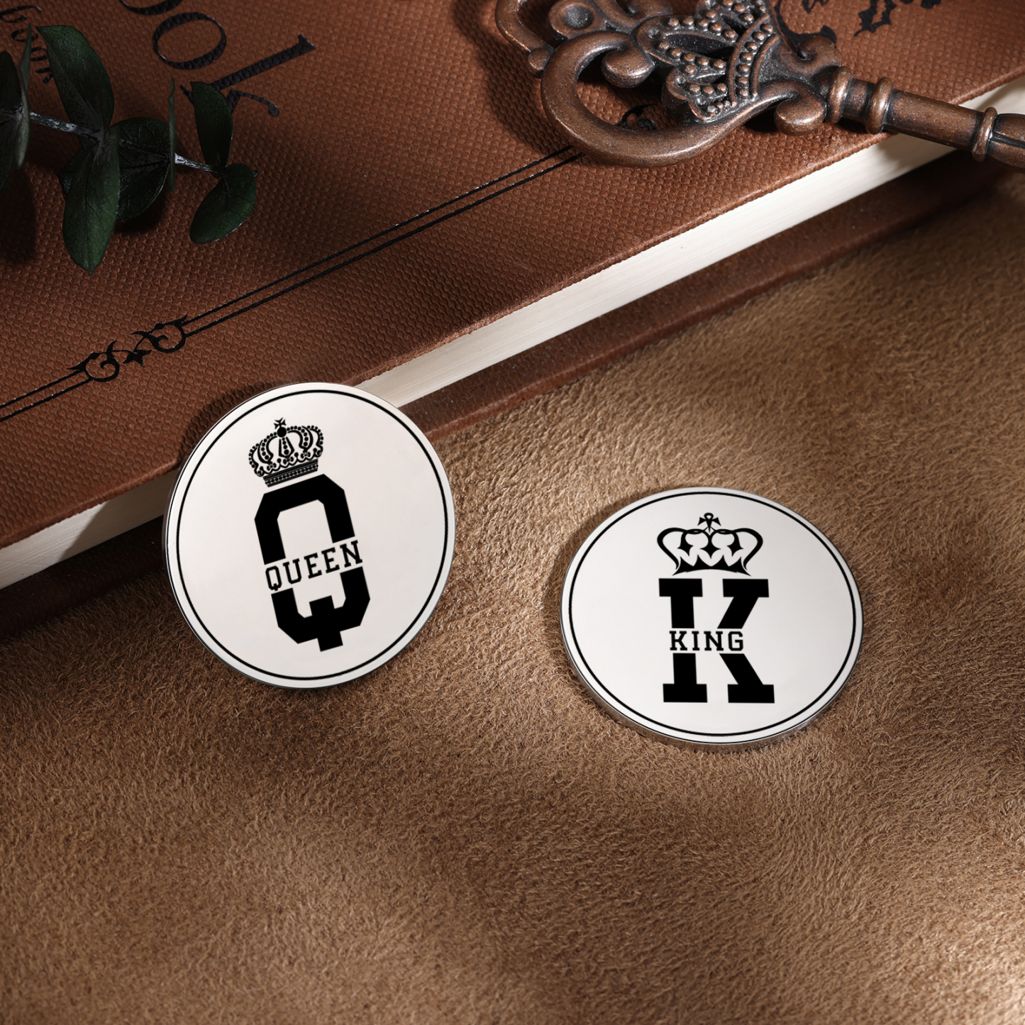 2 PCS Personalized Name Stainless Steel Couple Coin Custom Anniversary Special Gift