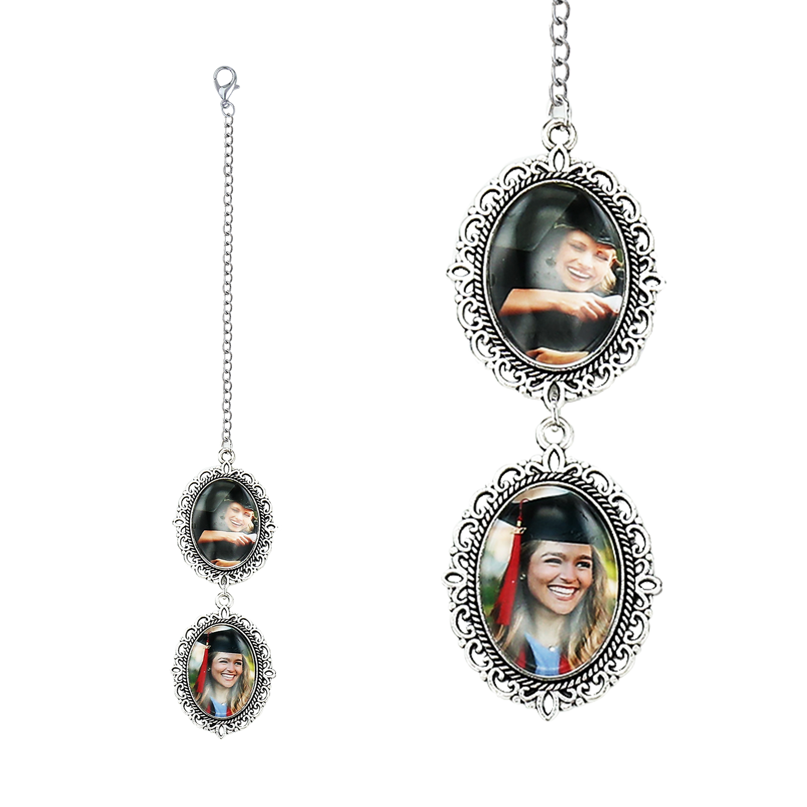 Personalised Custom 2 Photo Pendant, A Special Graduation Gift for Him