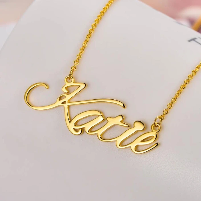 Personalised Necklace Custom 1 Name Necklace Gift For Women