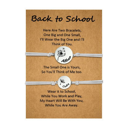 2 PCS Dandelion Pattern Elastic Stainless Steel Bracelet, A Back-To-School Gift For Daughter