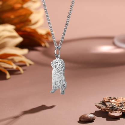 Personalised Pet Gift Custom 1 Pet Photo Necklace Gifts For Her