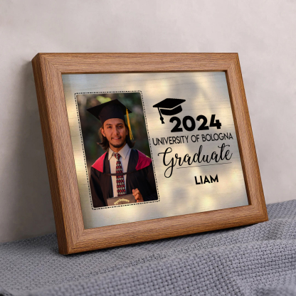 2024 Graduation Gift - Personalised Name and Photo Wood Frame Night Light LED Night Light Gift for Her/Him