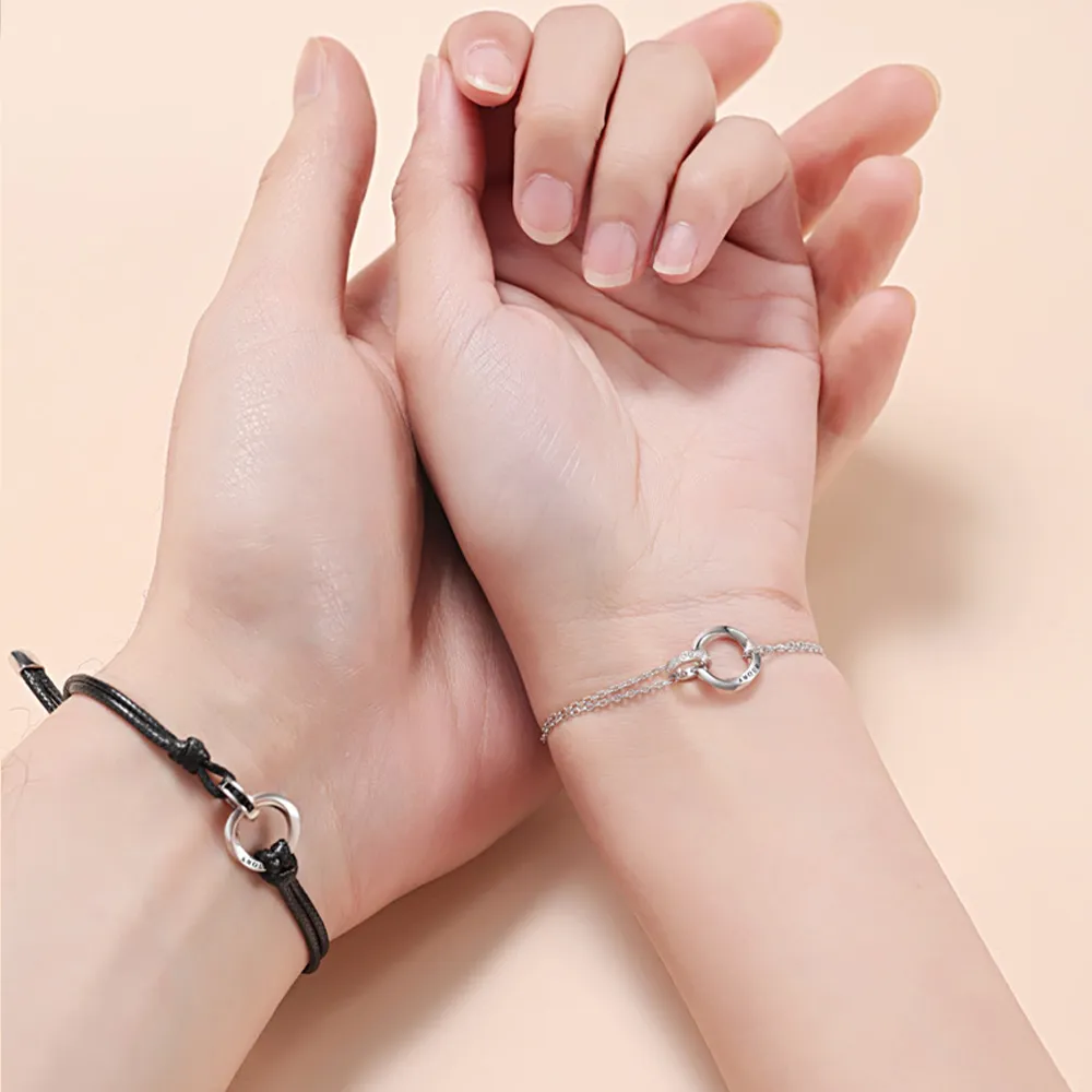 Personalised Couple Bracelets Custom Names Matching Bracelet Love Gifts