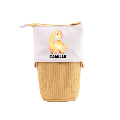 Personalised Pencil Case Custom Name & Dinosaur Pattern Pen Pouch Back To School Gift for Boys Girls