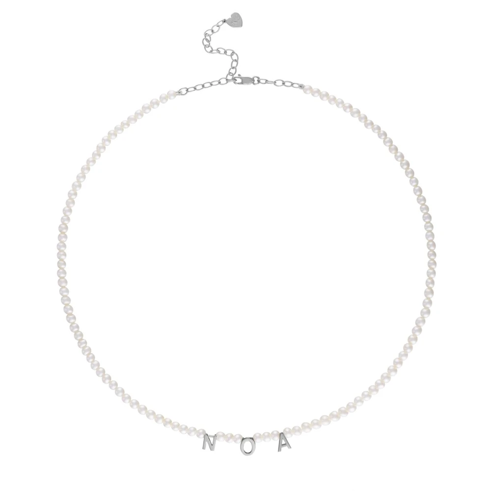 Personalised Pearl Necklace Custom 1 Name Necklace Gift For Her | Jessemade