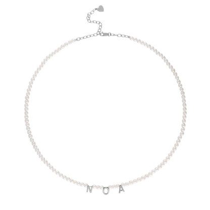 Personalised Pearl Necklace Custom 1 Name Necklace Gift For Her | Jessemade