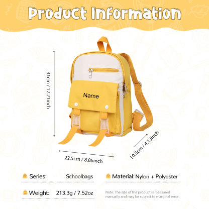 Personalised Name Cute School Bag Custom Nylon Polyester Backpack Back To School Gift for Kids