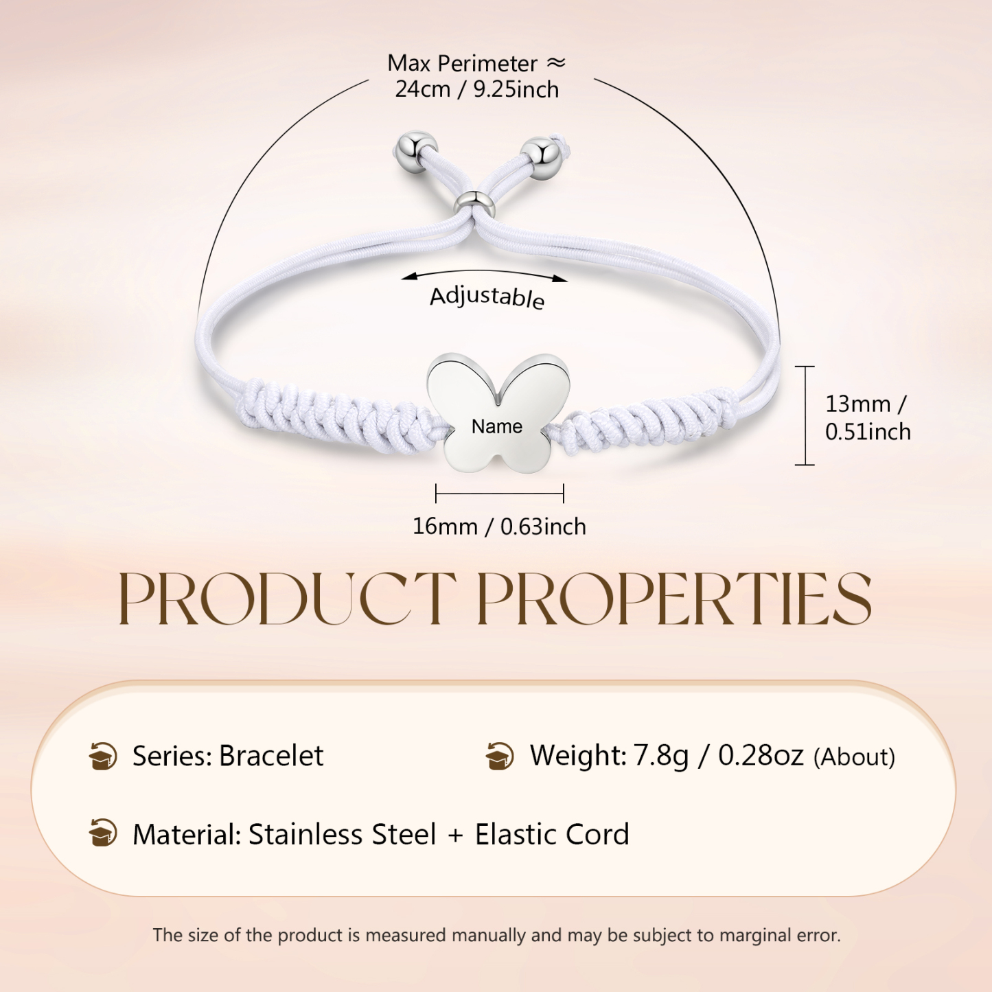 Butterfly Adjustable Bracelet Custom Name Bracelet Gift for Daughter Granddaughter - Your Wings Always Exist, All You Have To Do Is Fly