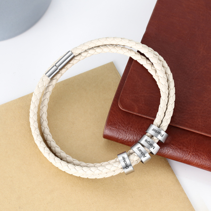 Custom 4 Beads Men's Bracelet For Him Best Gift For Dad