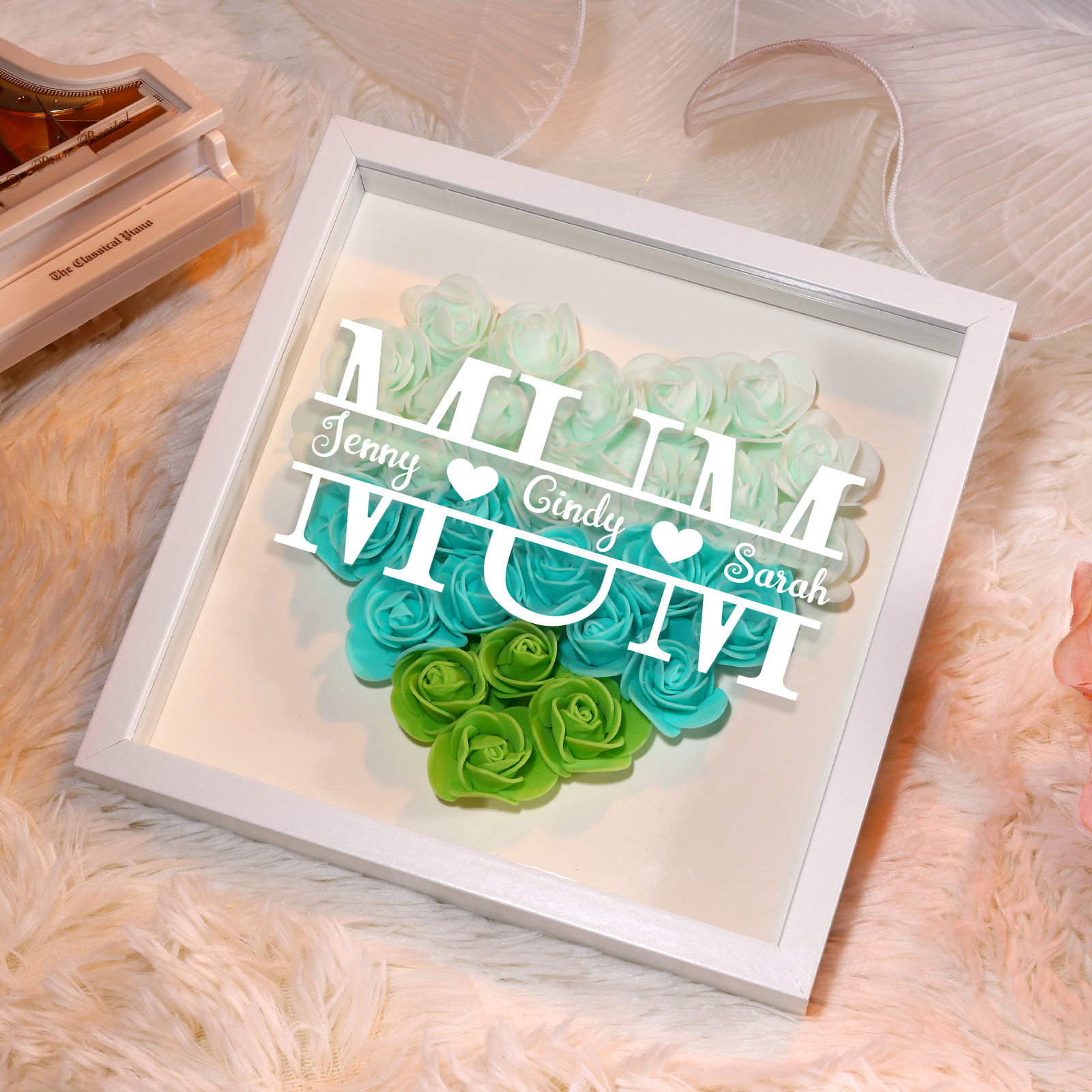 Personalised Custom Name and Text, Exquisite Love Decorations in Five Colors, Home Decoration Gifts for Mum