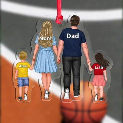 Personalized 2-10 Name Acrylic Family Keychain/Decorated Exquisite Gift For Family