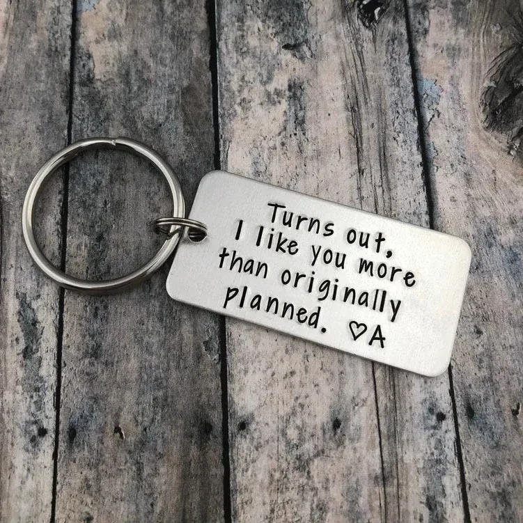 Jessemade UK Personalized Initial Couple Keychain "Turns Out, I Like You More Than Originally Planned" 14.99 l1