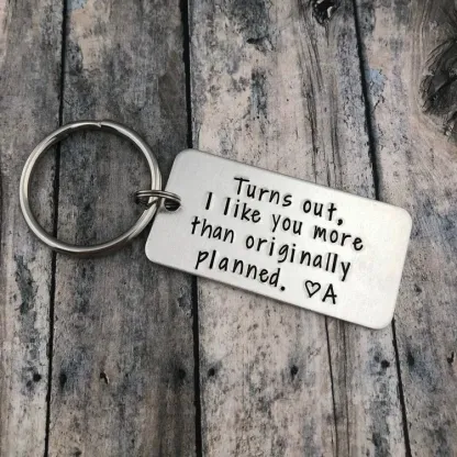 Jessemade UK Personalized Initial Couple Keychain "Turns Out, I Like You More Than Originally Planned" 14.99 l1