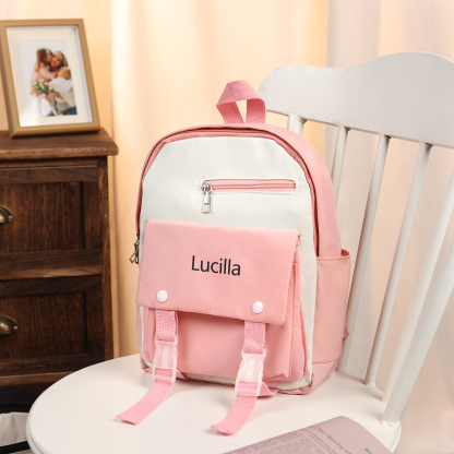 Personalised Name Cute School Bag Custom Nylon Polyester Backpack Back To School Gift for Kids