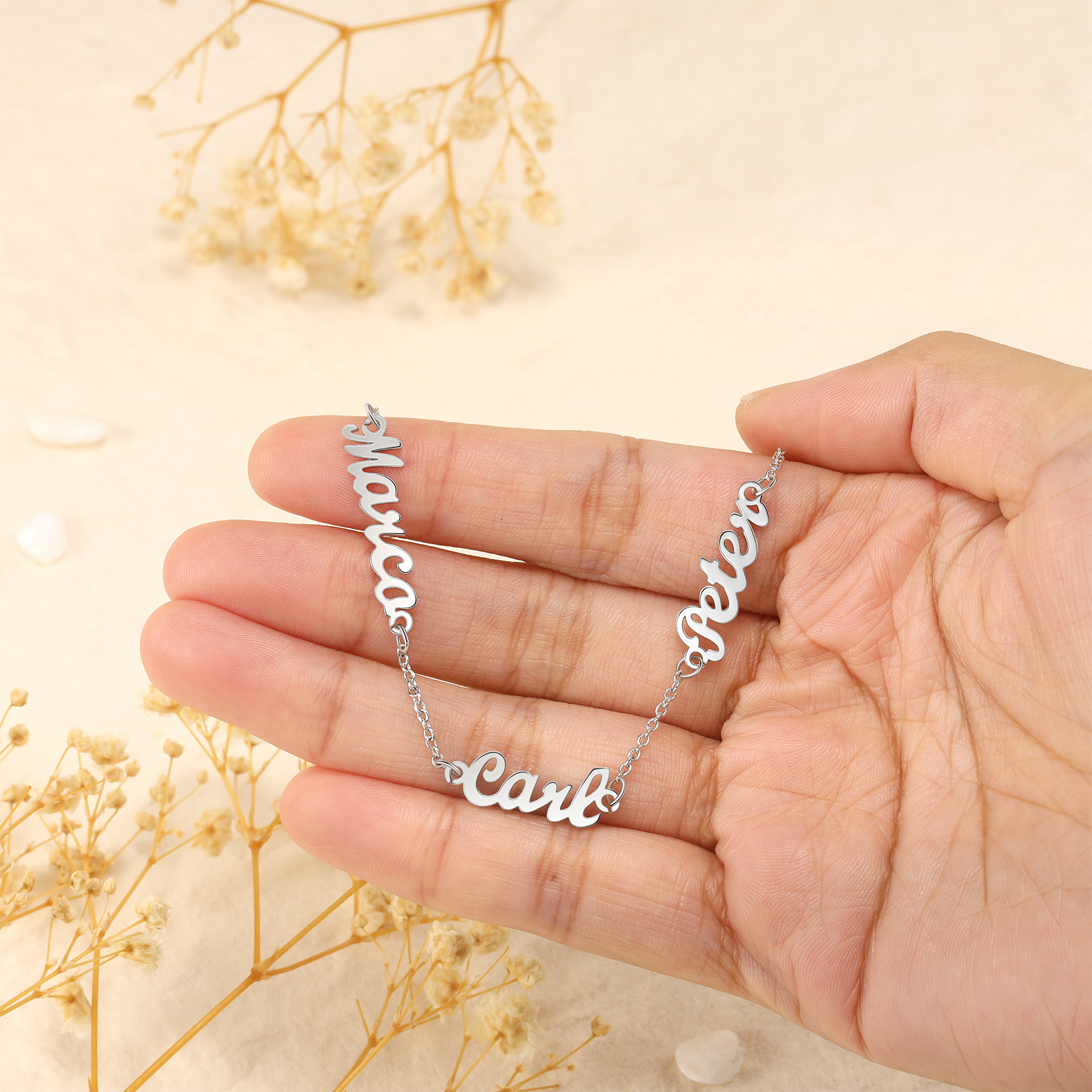 Personalised Family Name Bracelet Custom 3 Names Bracelet  Best Gift For Her