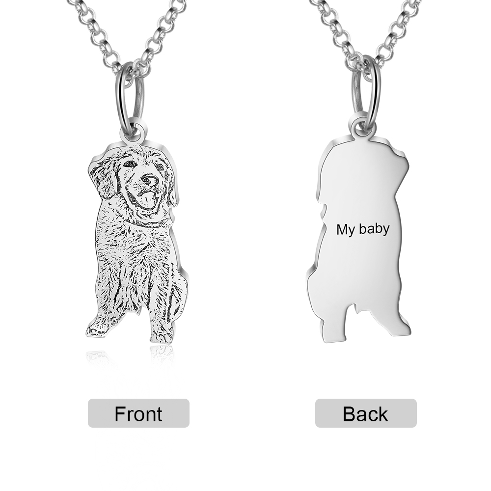 Personalised Pet Gift Custom 1 Pet Photo Necklace Gifts For Her