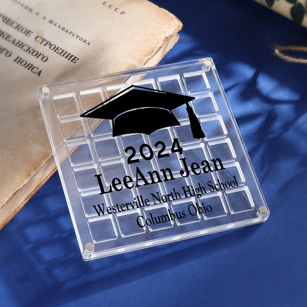Personalised Acrylic Graduation Gift, Customized Name, Text and Date Acrylic Ornament Gift For Her/Him