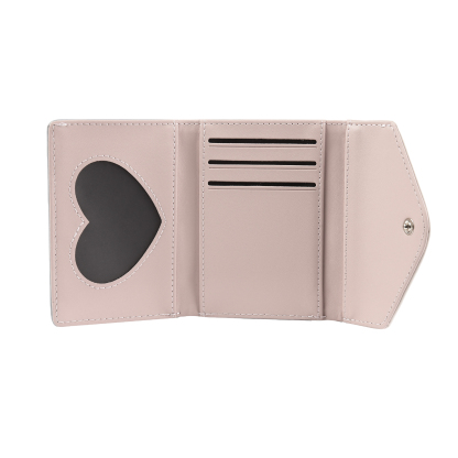 Custom Purse-Women's Personalised Photo PU Leather Flower Folding Wallet for Her