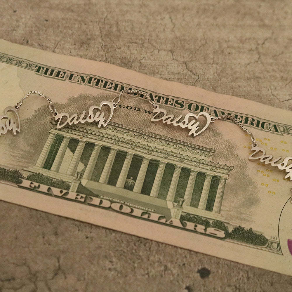 Personalized Name Ankle Bracelet Custom 4 Names Anklet Gifts for Her