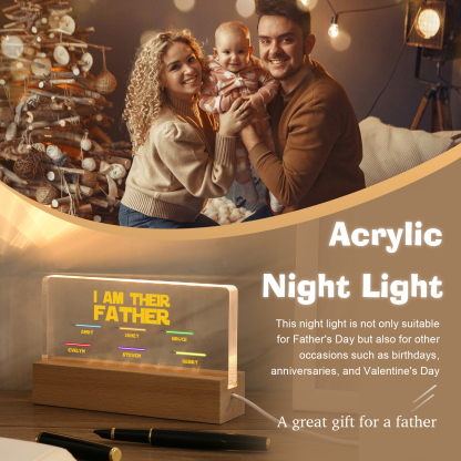 6 Names-Personalised Star Wars Logo Table Lamp-I am their dad-Father's Day Gift For Dad