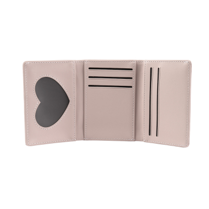 Custom Purse-Women's Personalised Photo PU Leather Flower Wallet Coin Purse Four Colors Available Gift for Her