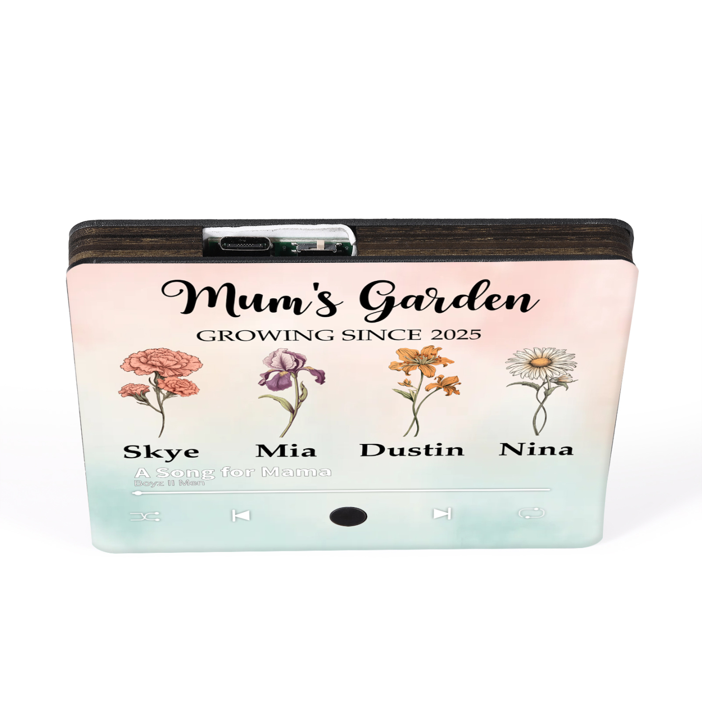 Personalised Photo Music Fridge Magnet, Custom 4 Names and 1 Song Name- Cherish Memories Gift for Couple | Jessemade