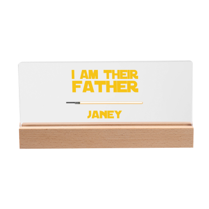 1 Name-Personalised Star Wars Logo Table Lamp-I am their dad-Father's Day Gift For Dad