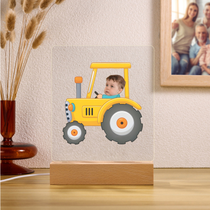 Personalised Photo Acrylic Exquisite Pattern Night Light, A Gift For Children