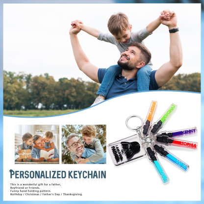 6 Names - Personalised Name Acrylic Star Wars Keyring - I Am Their Father - Gift for Dad