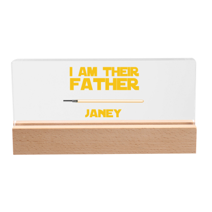 1 Name-Personalised Star Wars Logo Table Lamp-I am their dad-Father's Day Gift For Dad