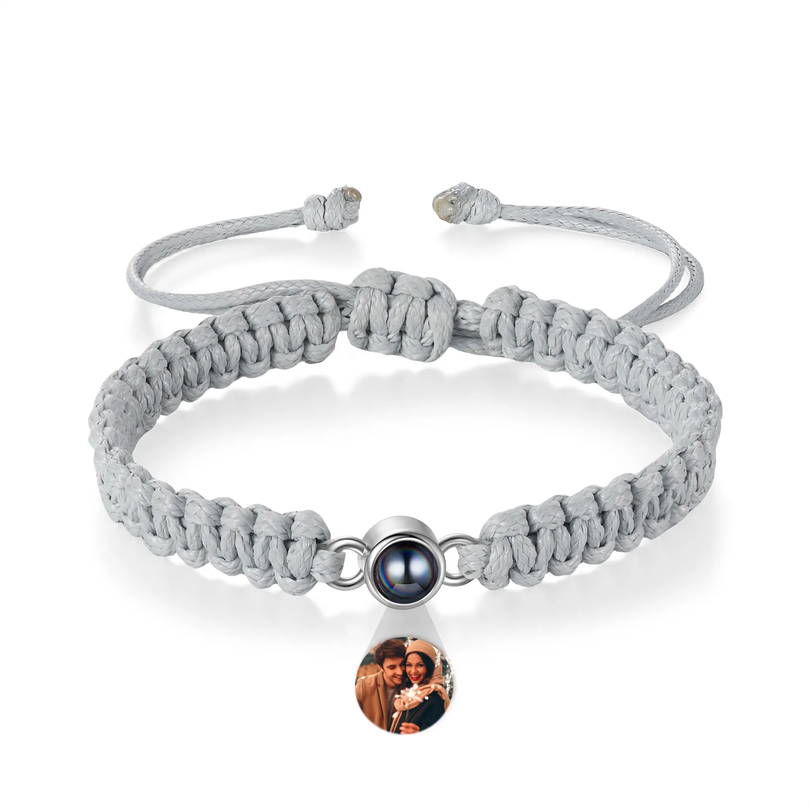 Personalised Projection Stone Bracelet – Customize 1 Photo – Valentine's Day Gift for Her/Him | Jessemade