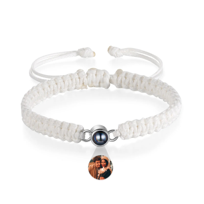 Personalised Projection Stone Bracelet – Customize 1 Photo – Valentine's Day Gift for Her/Him | Jessemade