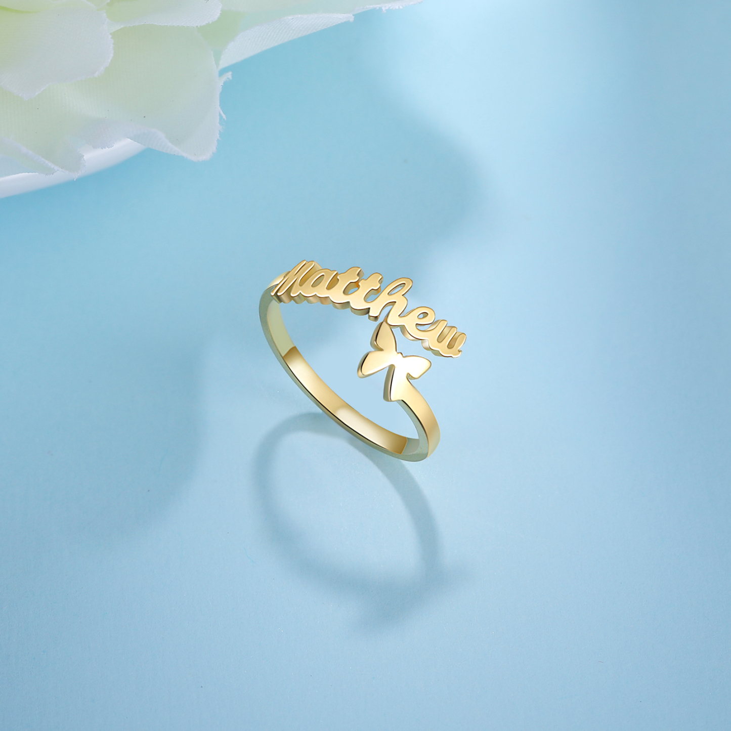 Personalised Butterfly Ring Custom 1 Names Best Gift For Women